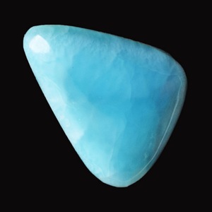 Pectolita Azul, Tamaño 3-21 mm, Corte Elegante, Gema Cabujón de Larimar Natural de la República Dominicana del Mar Caribe para la Fabricación de Joyas - Product Image 2