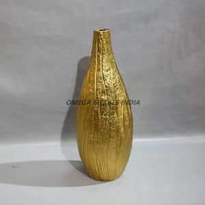 Vase rond en métal marron en gros d'usine avec texture artisanale et design incurvé élégant pour un style de maison exclusif - Product Image 5