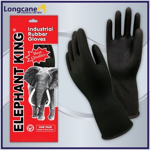 Guante de goma industrial de alta calidad negro WEK 101 Silverline de gran tamaño - Product Image 3