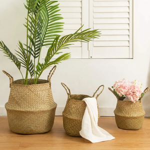 Panier de rangement en jonc de mer naturel écologique-Décoration d'intérieur à usage quotidien fabriquée au Vietnam - Product Image 6