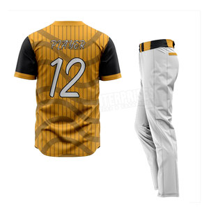 Uniforme de béisbol para hombre de último diseño, ropa deportiva de poliéster de la mejor calidad, nombre del equipo personalizable, precio al por mayor - Product Image 2