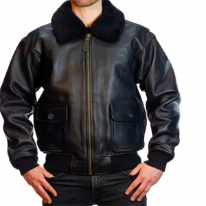 Produit le plus populaire Vêtements de sport de bonne qualité Veste en cuir Vêtements décontractés Respirant Hiver Chaud Veste de motard en cuir pour hommes - Product Image 1