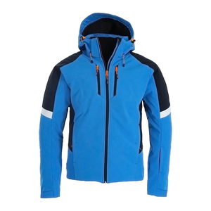 Chaqueta de esquí de secado rápido a prueba de viento a precio de fábrica con bolsillos laterales impermeables chaquetas de esquí con cremallera con capucha precio al por mayor 2024 - Product Image 1