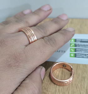 เครื่องประดับแม่เหล็กชีวภาพ แหวนนิ้วเท้าทองแดงแท้ ลายใหม่ แม่เหล็กนีโอไดเมียม 2 ชิ้น สำหรับโรคข้ออักเสบ แหวนนิ้วโป้งแบบยูนิเซ็กซ์รุ่นล่าสุด แหวนอายุรเวท - Product Image 2