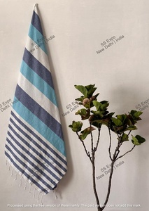 Fouta de playa de algodón a rayas ligero Premium estilo de secado rápido de gran tamaño de lujo para adultos usable sostenible - Product Image 4