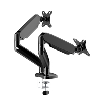 Support de bras de moniteur double vente à chaud Support de support de moniteur à ressort à gaz Support de moniteur réglable