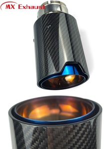 बी * एमडब्ल्यू निकास टिप 135i m140i 93 मिमी एकल आउटलेट स्टेनलेस स्टील + कार्बन फाइबर निकास मफलर - Product Image 2