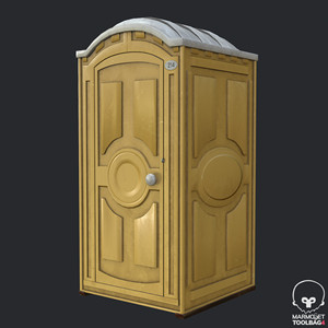 Cabine de toilette portable en plastique bleue, design moderne, durable, pour usage public extérieur - Product Image 4