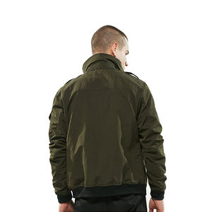 High Quality Custom Men's Stand Collar Windbreaker <b>Jacket</b> <b>Packable</b> Lightweight Canvas for Winter - Product Image 2