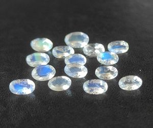 Super High Quality Natural <b>Rainbow</b> Moonstone 3x4mm - 4x5mm Oval Cut Faceted Loose Gemstone Super <b>Top</b> Blue Flashy - Product Image 4