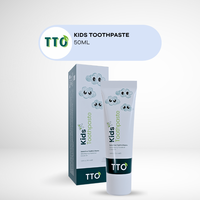 Dentifrice pour enfants TTO 50 ml sans fluorure, saveur fraise, huile de clou de girofle, xylitol, vitamine E, soin buccal doux et sûr pour les dents sensibles