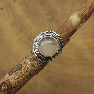 925แหวนดีไซน์แบบโบฮีเมียนสำหรับงานฝีมือช่างฝีมือทำด้วยมือแหวนเพชรโรสควอตซ์อัญมณีตัวเรือนเหมาะสำหรับงานแต่งงาน - Product Image 6