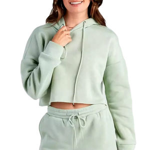 Conjunto de Top Corto y Pantalones Cortos para Mujer, Diseño Personalizado 2025, para Uso en Exteriores, Color Sólido, Cómodo - Product Image 3