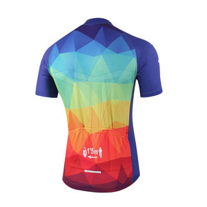 Maillot de cyclisme imprimé à manches courtes de qualité supérieure, faible MOQ, couleur unie, respirant, séchage rapide, léger, 100 % polyester - Product Image 2