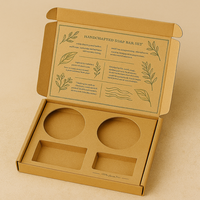Emballage de savon et de bougie fait main personnalisé en forme d'avion en papier kraft et boîte en carton blanc avec estampage pour savon shampooing