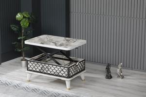 โต๊ะกาแฟทำด้วยมือสไตล์โบราณขยายได้สำหรับบ้านทันสมัยหรูหราตกแต่งห้องนั่งเล่นโลหะชุดรับประทานอาหารห้องนอนโรงแรม - Product Image 6