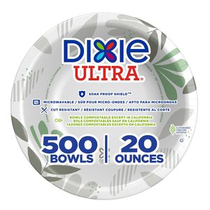 Dixie Ultra Bols en papier épais 20 oz Motif Paths Design 125/paquet 4 paquets/boîte 500 bols (SX20PATH) - Product Image 3