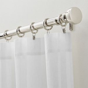 Supports de rideaux muraux en acier inoxydable pour les salons modernes avec de grandes fenêtres et de hauts plafonds - Product Image 4