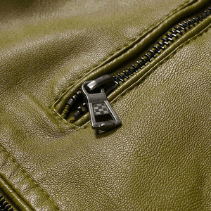 Vestes en cuir de la meilleure qualité pour hommes, veste à fermeture éclair, col montant, toutes les couleurs et tailles, vestes en cuir d'hiver pour hommes - Product Image 5