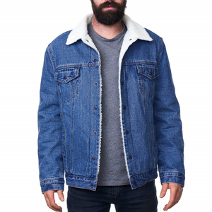 Chaqueta Vaquera para Hombre al por Mayor, Nuevo Diseño con Cierre de Cremallera, Transpirable para Otoño, Bordado Ligero, Tejido Sencillo 100% Algodón - Product Image 4