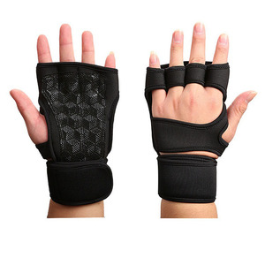 Custom Breathable Mesh Half Finger Fitness <b>Gloves</b> Non Slip Weightlifting Gym <b>Gloves</b> Adjustable Wrist Strap OEM - Product Image 6