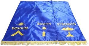 Officers Sash Bag Case with Velcro Hand Embroidery Square & Compass G Various Sizes & Materials - Product Image 4