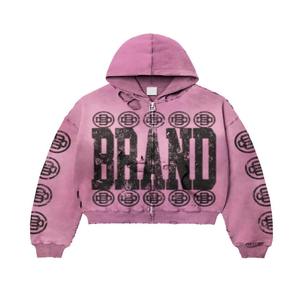 Sweat à capuche surdimensionné de haute qualité 100% coton pour hommes, sweat à capuche brodé sérigraphié, dessin animé, doublure ODM, vente en gros - Product Image 1