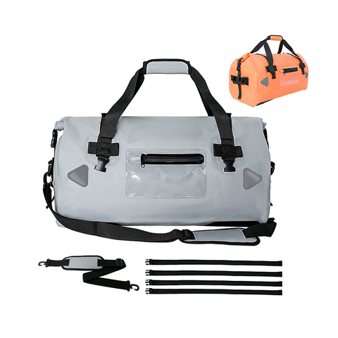 Large Capacity Stock Motorbike Saddlebags with PVC Dry Tail Bag Waterproof Rear Saddle Duffel Bag with LOGO for Motorcycles
