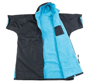Parka impermeable a prueba de viento para nadar, Poncho de Surf, forro polar de Sherpa, bata cambiante en seco con capucha - Product Image 2