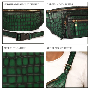 กระเป๋าคาดเอวหนังแท้ขนาดใหญ่แบบสะพายข้างกันน้ำ - Product Image 4