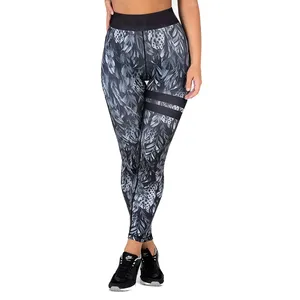 Latest Style Women Yoga <b>Leggings</b> <b>Lace</b> Elastic Waist Custom Printed Breathable Quick Dry Workout Gym Pants OEM - Product Image 5