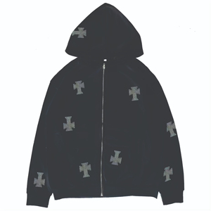 Service OEM – Survêtement décontracté pour homme, coupe régulière, entièrement orné de strass, respirant, grandes tailles, style streetwear hiver, avec sweat à capuche et pantalon de jogging - Product Image 2