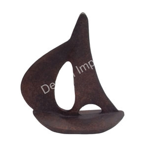 Mesa de yate de aluminio fundido con acabado rústico decorativo, modelo de barco decorativo, pantalla de mesa de Metal, barco de peso de papel portátil fácil - Product Image 4