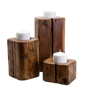 Support de bougie en bois de Style de prix de gros, meilleure pièce de bougeoir en bois de thème différent pour la vente personnalisée - Product Image 2