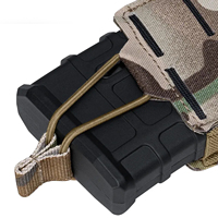 Pochette tactique simple pour chargeur, respirante, découpée au laser, compatible Molle, en polyester durable, imperméable, sans sangle, couleur personnalisable