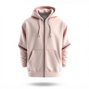 เสื้อฮู้ดซิปรูดซิปสำหรับผู้ชาย, เสื้อมีฮู้ดพิมพ์ลายพัฟผ้าฝ้ายออร์แกนิกน้ำหนักมากระบายอากาศได้ดี520กรัม - Product Image 6