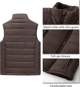 Factory Direct <b>Sale</b> Best Selling Men's Winter Casual Outerwear High Quality Breathable Customized Puffer Vest 100% <b>Zipper</b> - Product Image 1
