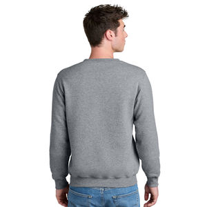 Sweat-shirt homme en coton mélangé épais pull classique à col rond avec poche haut chaud décontracté pour temps froid - Product Image 5