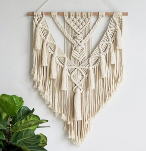 Décoration de maison salon grande taille tenture murale macramé écologique fait à la main coton tenture murale paniers plantes pour la décoration intérieure - Product Image 4