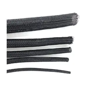 Fire flame retardant expandable braided cable management nylon braided sleeves