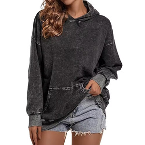 Sudadera con capucha de lavado ácido Vintage, jersey de calle de gran tamaño para hombres y mujeres, Sudadera con capucha lavada Retro, estilo informal - Product Image 1
