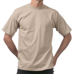 100% algodón 210GSM logotipo personalizado pantalla DTG impresión en blanco 100 algodón de talla grande camisetas lisas para hombre - Product Image 4