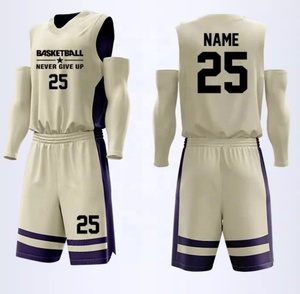 ชุดเครื่องแบบบาสเก็ตบอลแห้งเร็วเนื้อผ้าโพลีเอสเตอร์สำหรับผู้ใหญ่และชายและหญิงสีออกใหม่ - Product Image 2