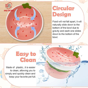 OEM Eco-Friendly Slow <b>Feeder</b> Dog Bowl Anti-Choking Anti-Spitting Plastic Cat Bowl for Small Medium Pets Premium Pet Supplies - Product Image 3