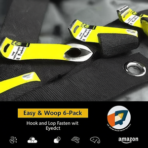 Easy Work Lot de 6 attaches auto-agrippantes avec œillet, Ruban de fixation de qualité supérieure - Product Image 3