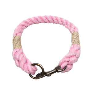 Offre Spéciale 100% pur coton collier de chien de haute qualité naturellement organique colliers pour animaux de compagnie poignée en cuir Style classique décoré Rivet - Product Image 6