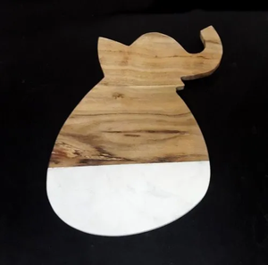 Magnifique planche à découper à pizza en bois de marbre ronde Offre Spéciale avec poignée planche à découper à fromage planche à découper supérieure plateau à pizza - Product Image 3