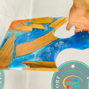 Planche à fromage en bois et résine époxy de taille personnalisée pour la coupe de cuisine à domicile exportation directe de Falak World Export - Product Image 1