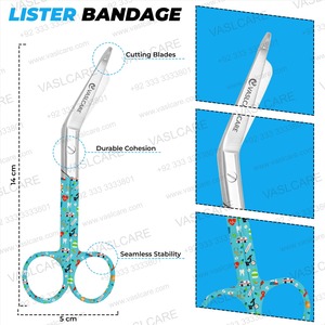 กรรไกรพยาบาลเวสแคร์ เมดิคอล ขนาด 5.5 นิ้ว สำหรับปฐมพยาบาล ทำจากเหล็กกล้า พร้อมลวดลายทางการแพทย์ ปลายทู่ - Product Image 4