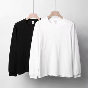 PRINTFUN T-shirt décontracté à manches longues pour homme, 100 % coton, motif uni, 200 g/m², tricoté, faible MOQ, impression personnalisée, design manches longues, haute qualité - Product Image 2